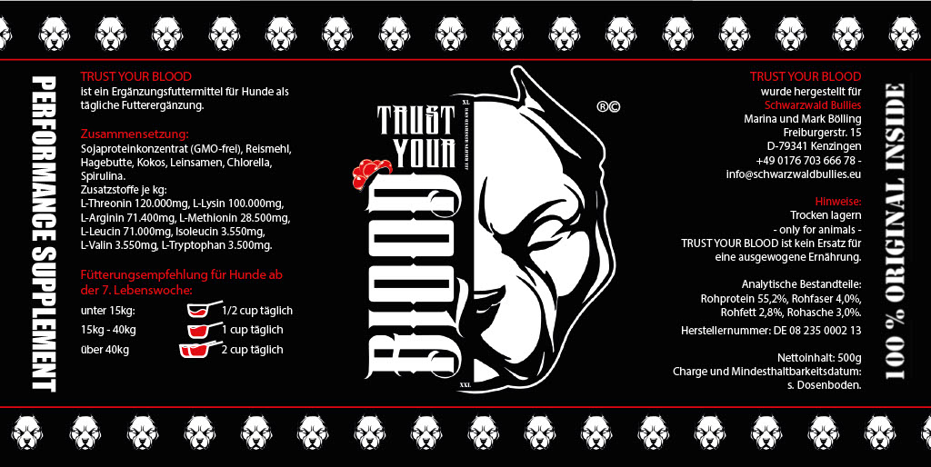 TRUST YOUR BLOOD PERFORMANCE SUPPLEMENT